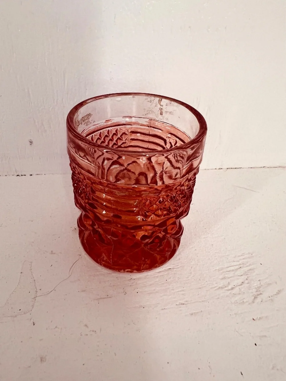 Antique/Vintage Cranberry Red Glass/votive Holder Decorative